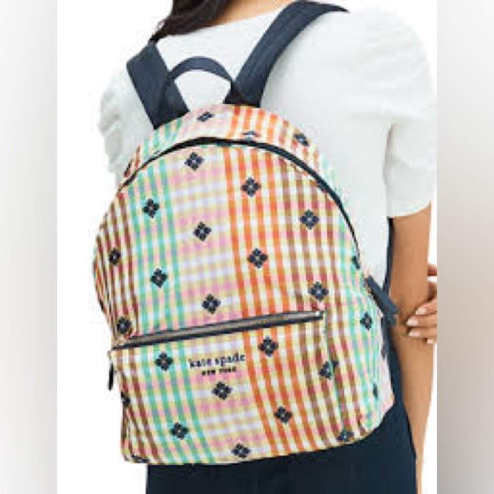 NWT The Bella Plaid City Pack Large Backpack